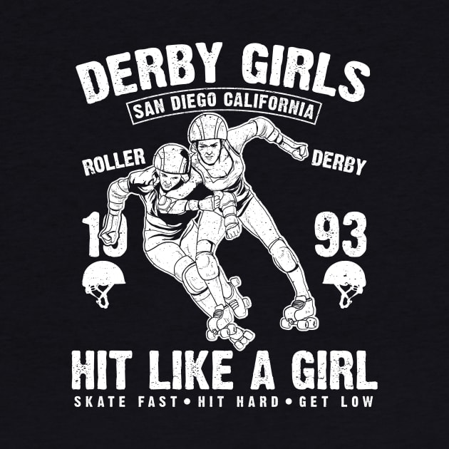 Derby Girls - Hit Like A Girl by VintageArtwork